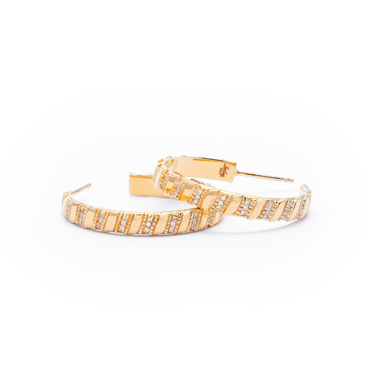 Aretes Colección Olas CZ