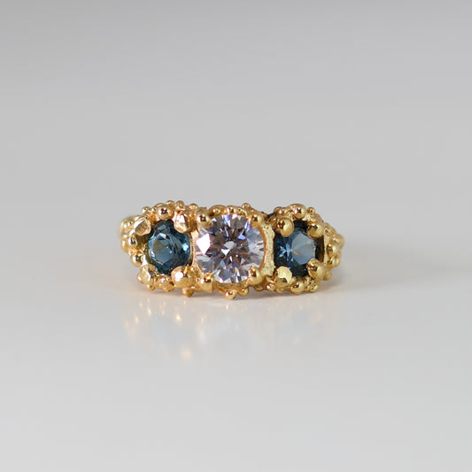 Anillo Colección Cera de Abeja Topacio-Zirconia