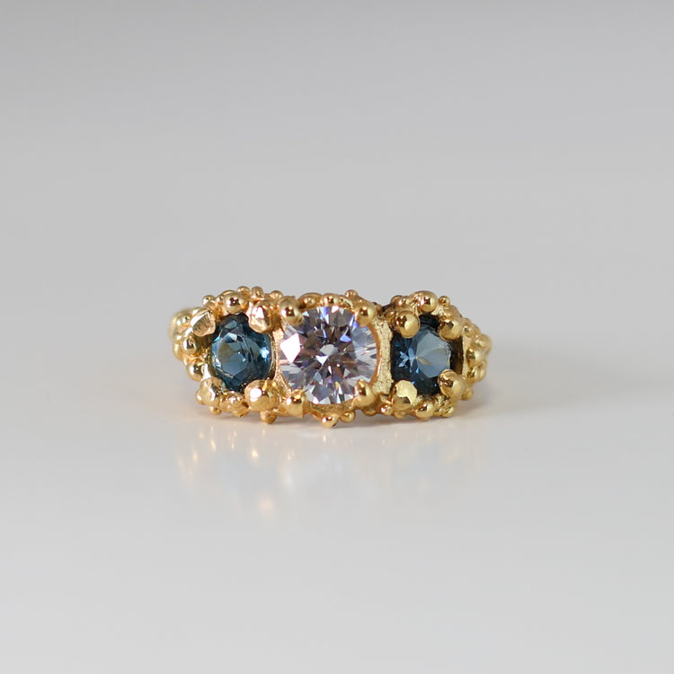 Anillo Colección Cera de Abeja Topacio-Zirconia