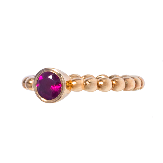 Anillo Raindrop Rodolita